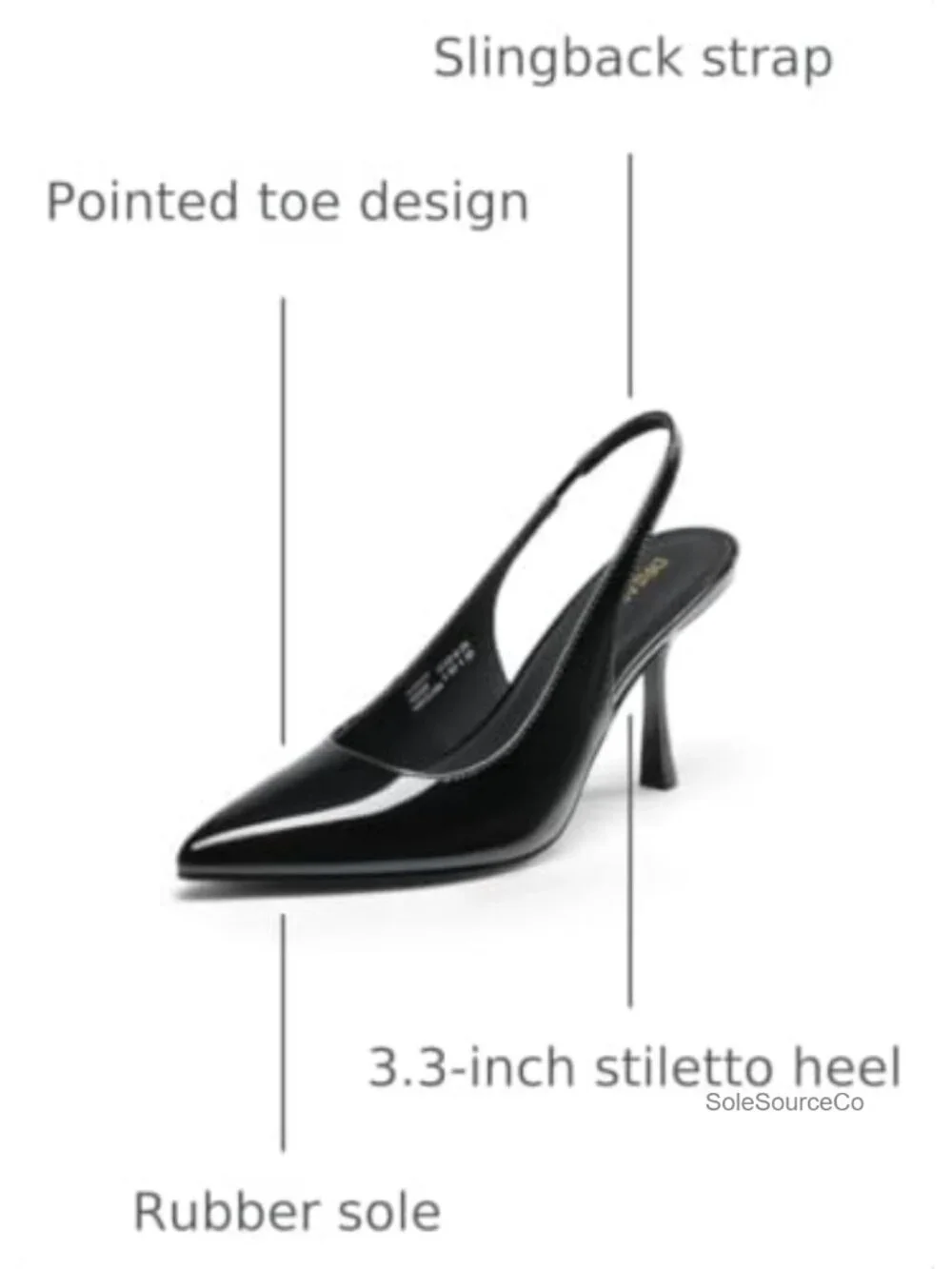 Slingback Stiletto Heels Pointed Toe Dress Pumps Women's
